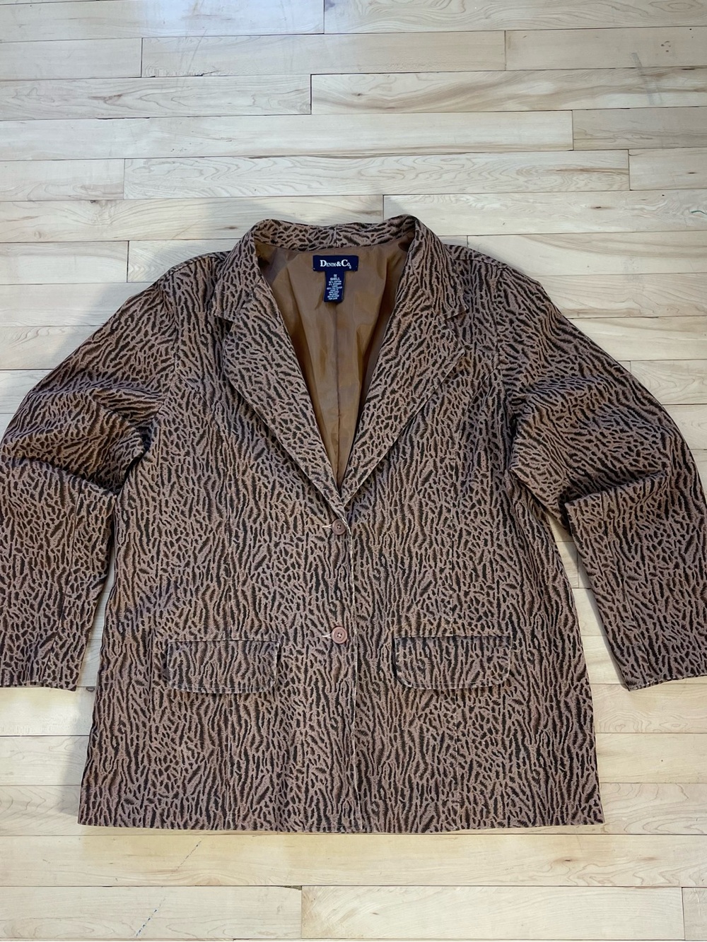 90s Denim&Co Animal Print Blazer